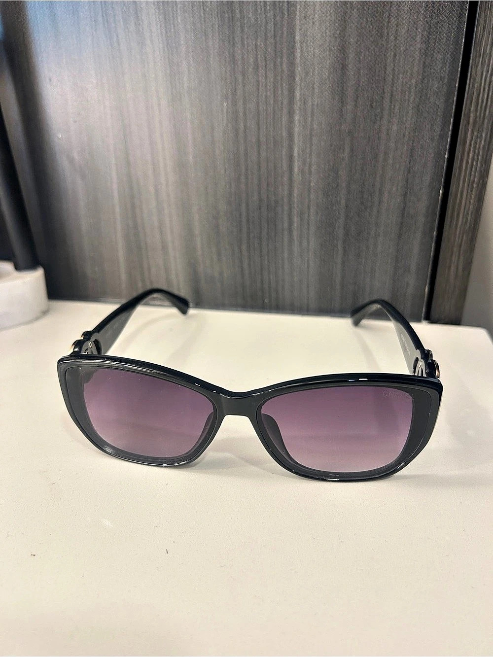 Chanel Square Sunglasses CH5408 Women's Black & Purple Like New